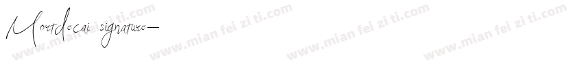 Mortdecai signature字体转换